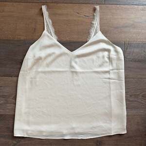 Express Women's Satin Lace Strap V-Neck Downtown Cami Sz Large